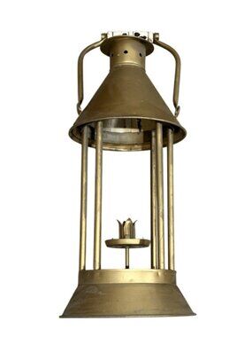 Vintage Mid Century Style Copper Lantern Candle Holder